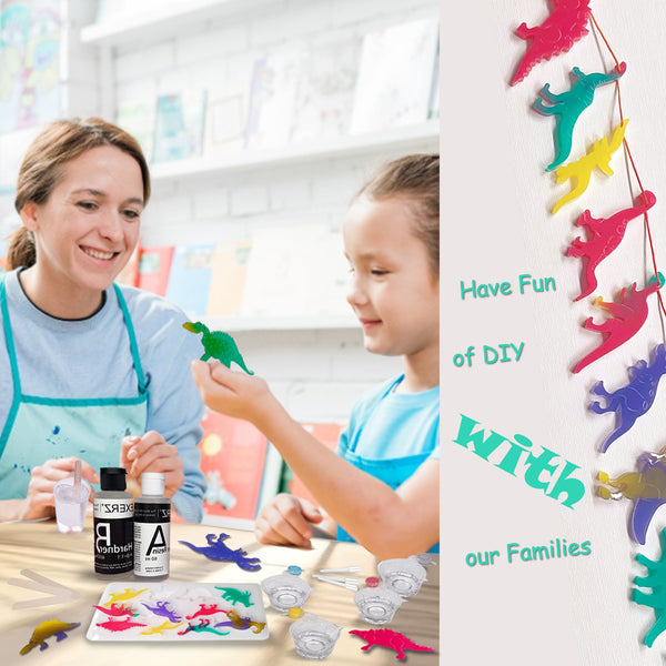 EXERZ Resin Craft Kit – Complete Set for Creative Resin Art (Dinosaur)