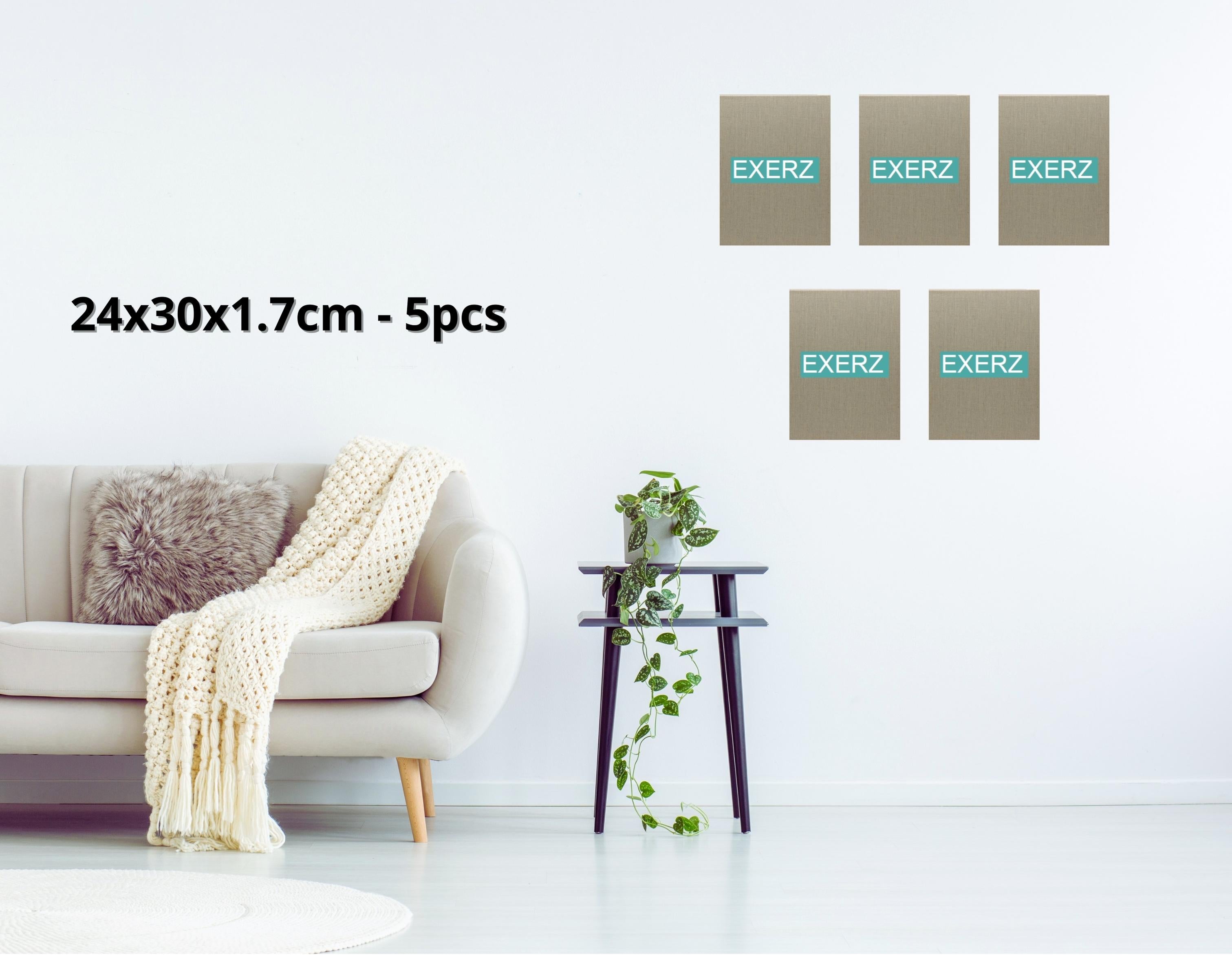 Exerz 24x30cm Linen Stretched Canvas 5pk 1.7cm 280GSM