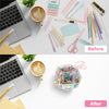 EXERZ Desk Organiser/Mesh Desk Tidy Caddy/Pencil Holder/Multifunctional 360 Rotating -White