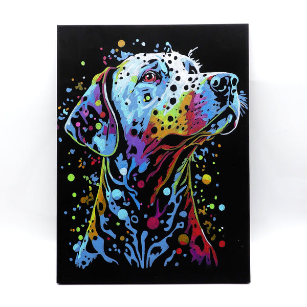 EXERZ Painting by Numbers Kit,30x40cm Canvas with Acrylic Pigment, Brushes and Accessories (Dog)