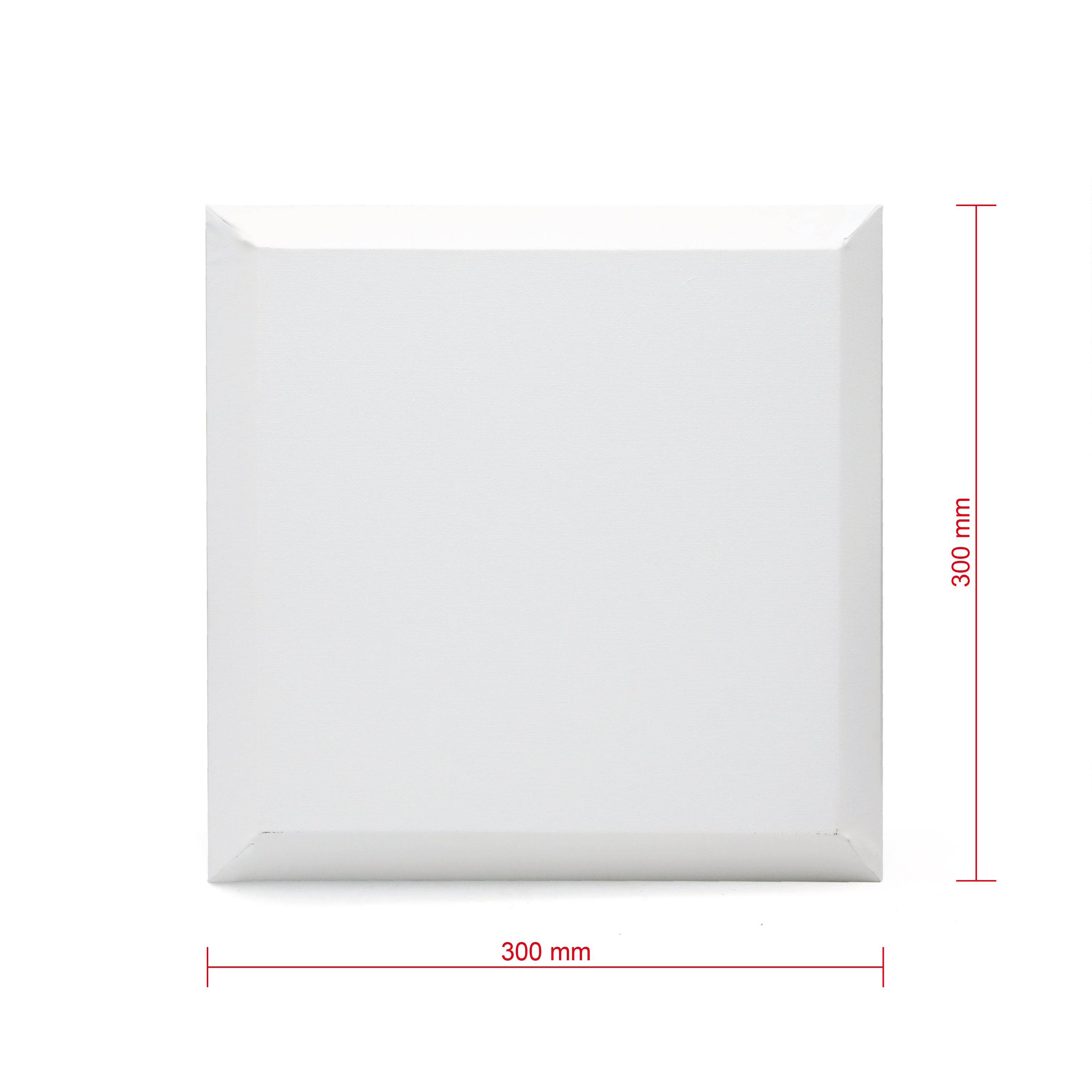 EXERZ 30x30cm Bevelled Edge Pre-Stretched Canvas 4pk - 100% Cotton, Wooden Frame