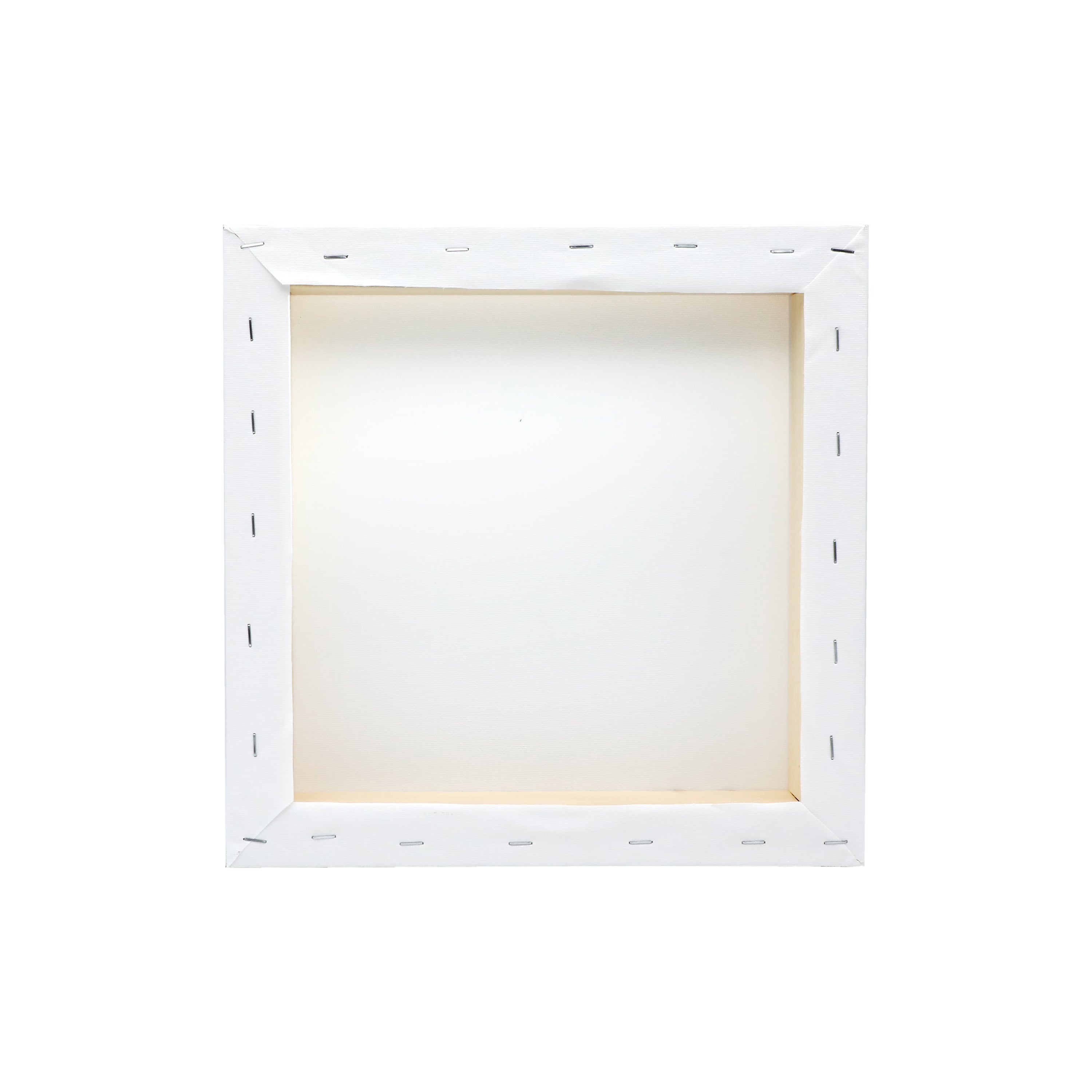 EXERZ 30x30cm Bevelled Edge Pre-Stretched Canvas 4pk - 100% Cotton, Wooden Frame