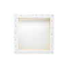 EXERZ 30x30cm Bevelled Edge Pre-Stretched Canvas 4pk - 100% Cotton, Wooden Frame