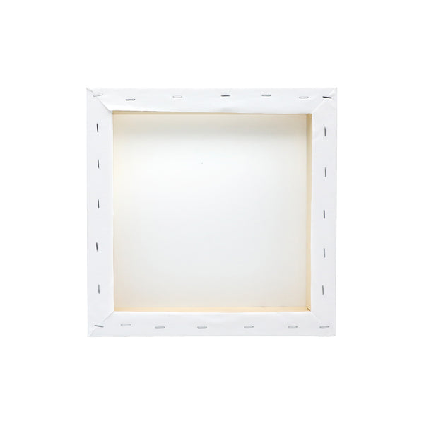 EXERZ 30x30cm Bevelled Edge Pre-Stretched Canvas 4pk - 100% Cotton, Wooden Frame
