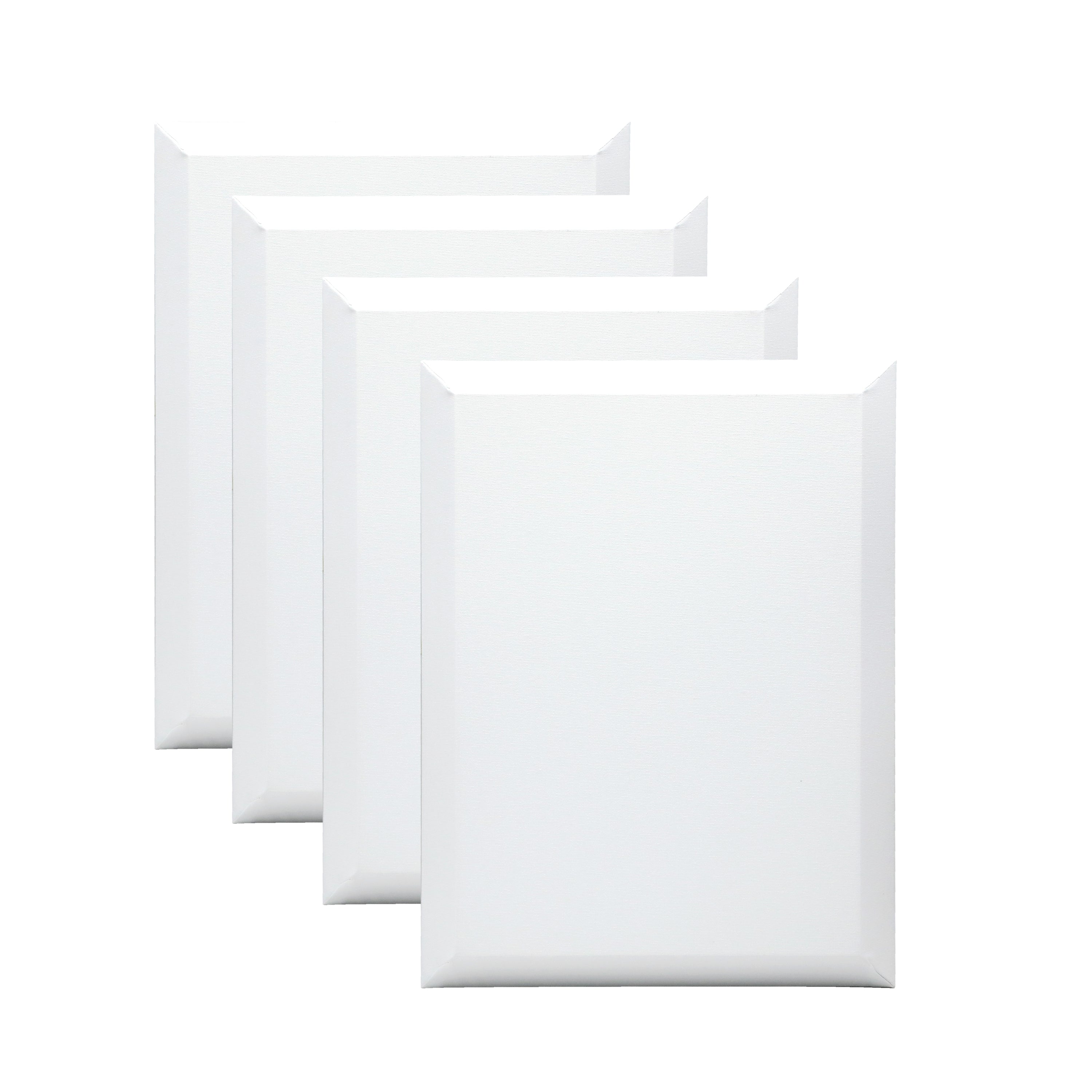 EXERZ 30x40cm Bevelled Edge Pre-Stretched Canvas 4pk - 100% Cotton, Wooden Frame