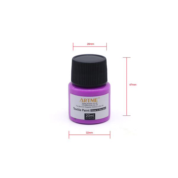 ARTME Glow in the Dark Textile Paint 20ml x10pcs