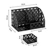 EXERZ Desk Organiser with 7 Compartments -Mesh Desk Tidy Caddy - Black