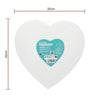 Exerz 20cm Heart Shape Stretched Canvas 4 Pack - 1.7cm 280GSM/ 100% Cotton Blank/Triple Primed