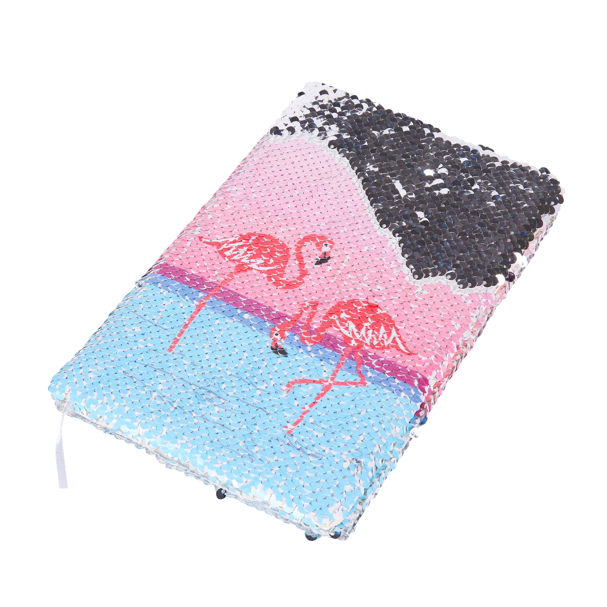 Exerz Reversible Sequin Notebook A5 Size - Flamingo