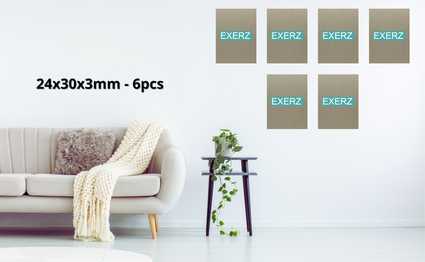 Exerz 24x30cm Linen Canvas Panels 3mm 6pcs - Canvas Board 280gsm