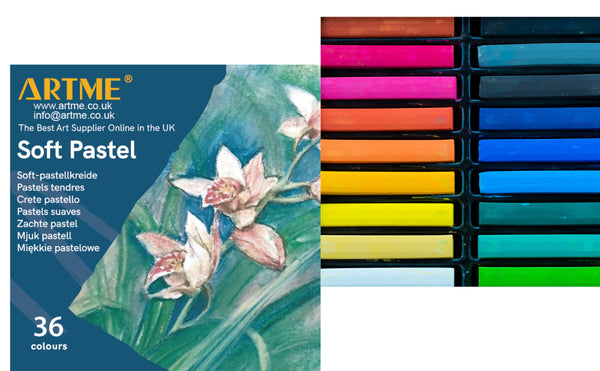 Artme Soft Pastel Paint Sticks Set 36 Assorted Vibrant Colours