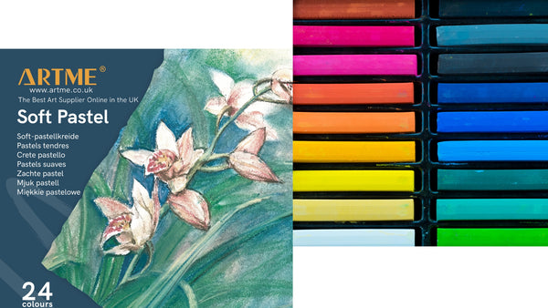 Artme Soft Pastel Paint Sticks Set 24 Assorted Vibrant Colours