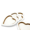 Exerz 20cm Heart Shape Stretched Canvas 4 Pack - 1.7cm 280GSM/ 100% Cotton Blank/Triple Primed