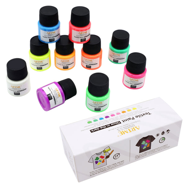 ARTME Glow in the Dark Textile Paint 20ml x10pcs