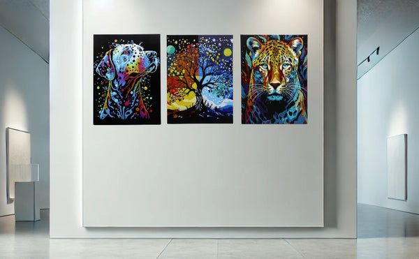 EXERZ Painting by Numbers Kit,30x40cm Canvas with Acrylic Pigment, Brushes and Accessories (Leopard)