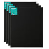 Exerz 40x50cm Black Canvas 1.7cm Stretched Artist Canvas - 280GSM 100% Cotton - 4PK