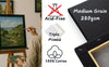 Exerz 40x50cm Black Canvas 1.7cm Stretched Artist Canvas - 280GSM 100% Cotton - 4PK