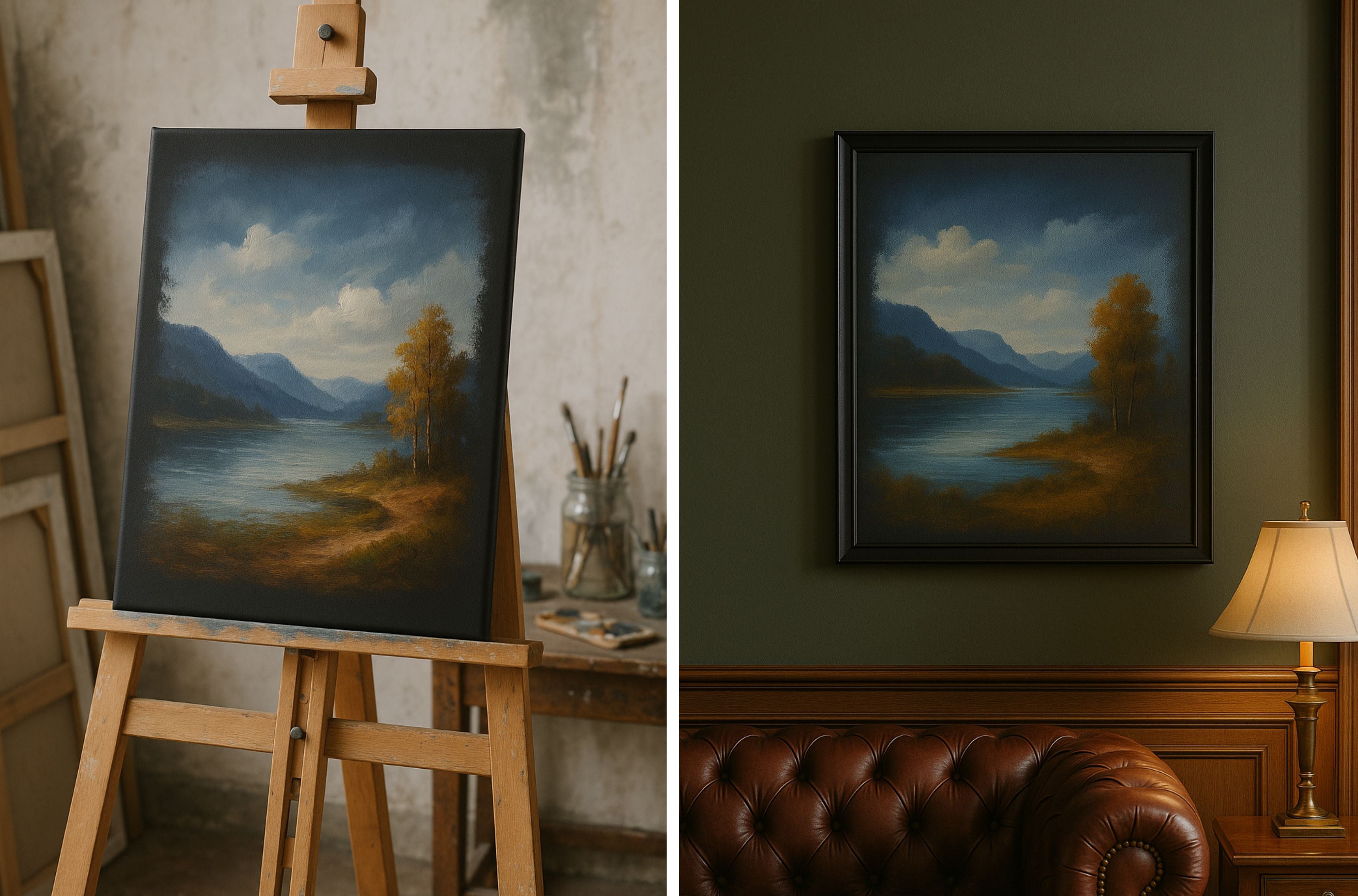 Exerz 40x50cm Black Canvas 1.7cm Stretched Artist Canvas - 280GSM 100% Cotton - 4PK