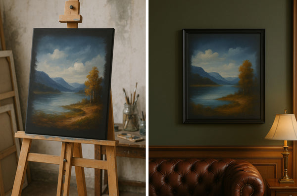 Exerz 40x50cm Black Canvas 1.7cm Stretched Artist Canvas - 280GSM 100% Cotton - 4PK