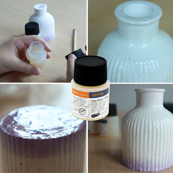ARTME Clay Glaze Gloss 60ml, Shiny for Polymer Clay, Air-Dry Clay & Pottery,