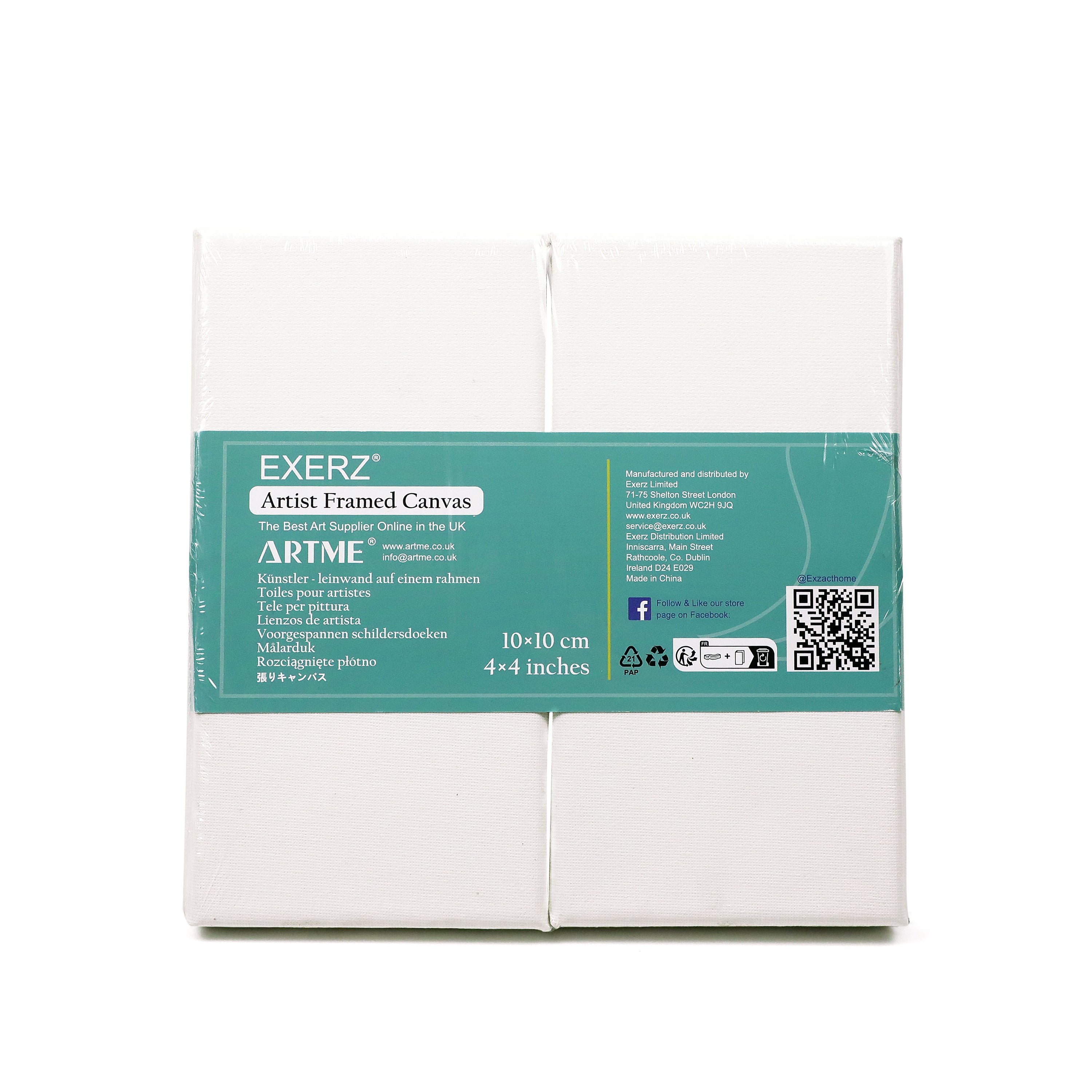 Exerz Stretched Canvas 4pk 10x10cm