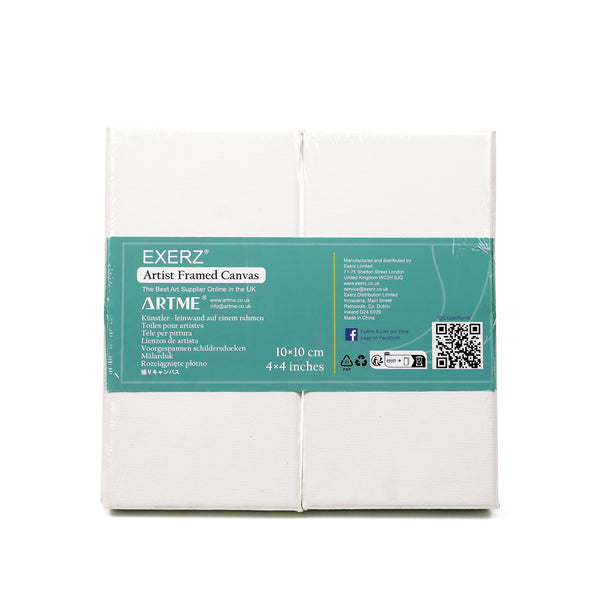 Exerz Stretched Canvas 4pk 10x10cm