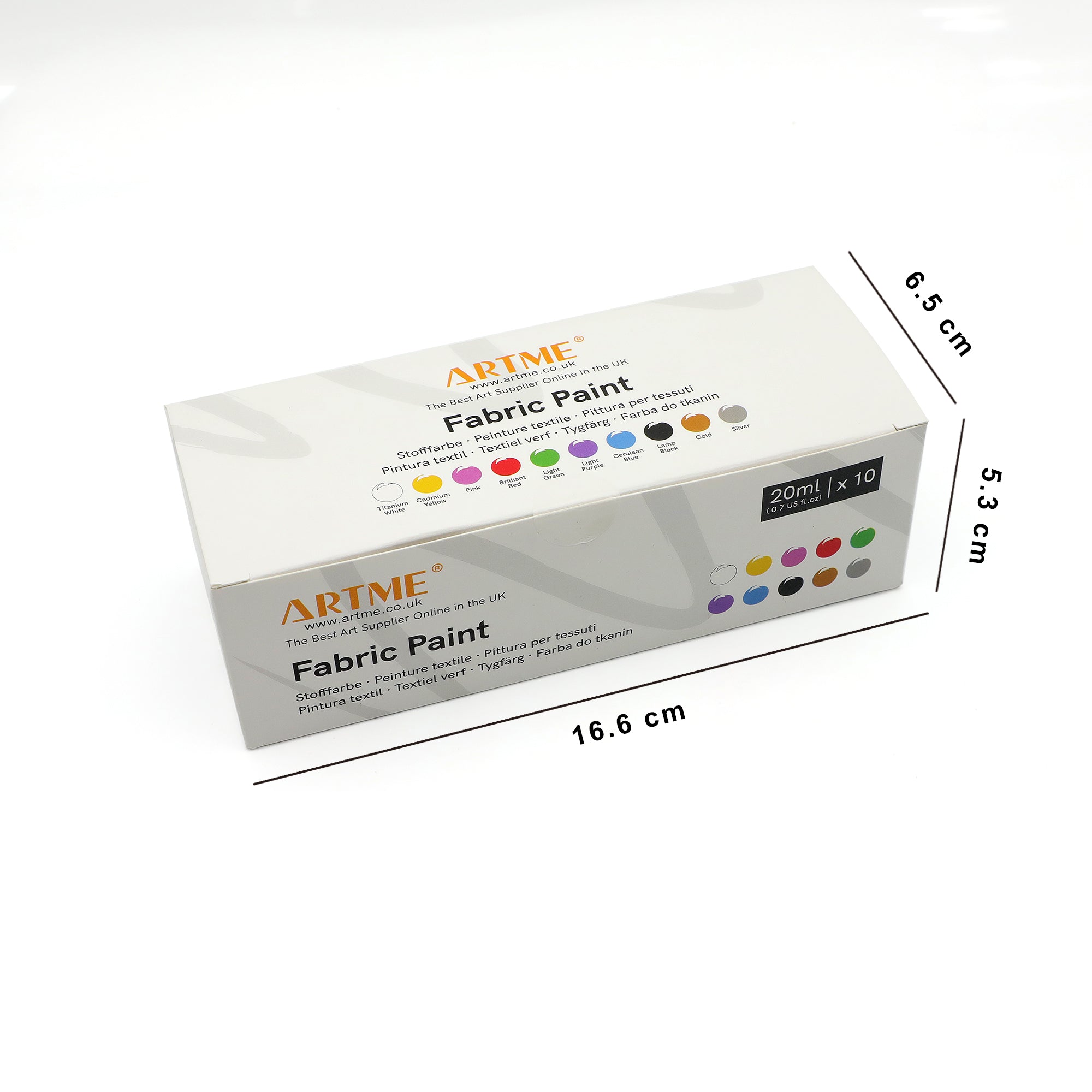 Artme Fabric Paint Set 10 Colours 20ml x 10