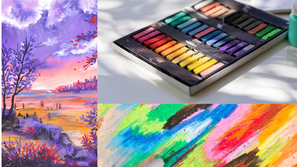 Artme Soft Pastel Paint Sticks Set 24 Assorted Vibrant Colours