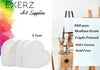 Exerz 20cm Heart Shape Stretched Canvas 4 Pack - 1.7cm 280GSM/ 100% Cotton Blank/Triple Primed