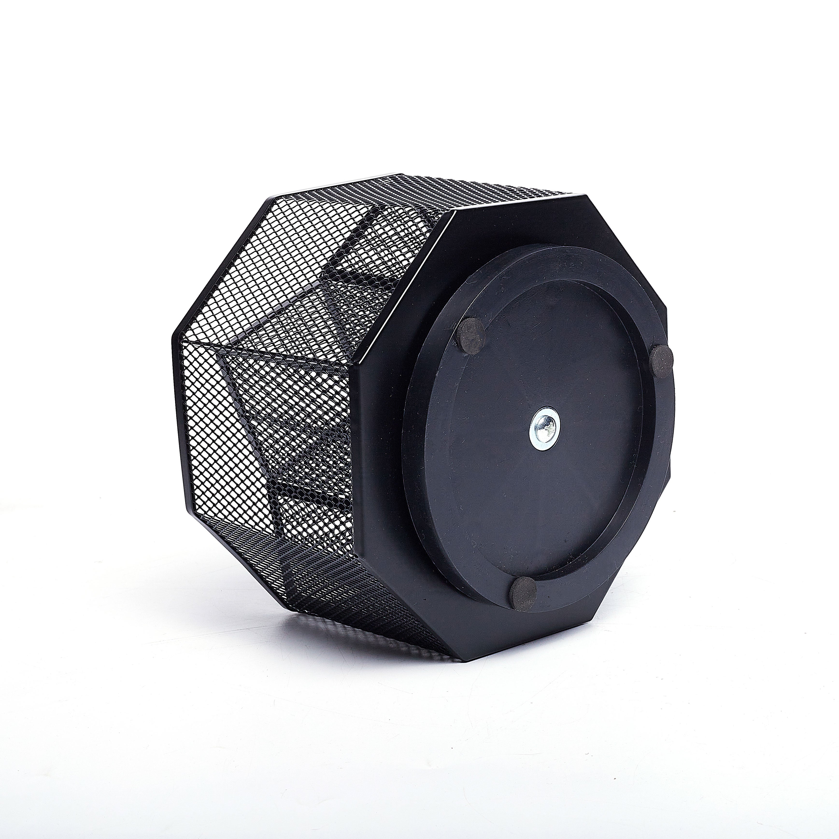 EXERZ Desk Organiser/Mesh Desk Tidy Caddy/Pencil Holder/Multifunctional 360 Rotating - Black