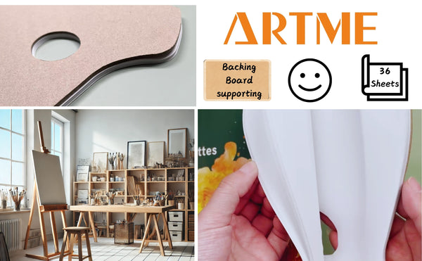 Artme Tear-off Paper Palettes 22.9x30.5cm, 50g, 36 sheets - Disposable Palettes - 2pk