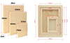 EXERZ Wooden Paint Boards 3pk (12.7 x 17.78cm, 22.86 x 30.48cm, 27.94 x 35.56cm) – Mixed Size Wooden Panels for Acrylic, Oil & Mixed Media Painting - Artists, Kids & DIY Projects