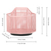 EXERZ Desk Organiser/Mesh Desk Tidy Caddy/Pencil Holder/Multifunctional 360 Rotating - Light Pink
