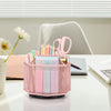 EXERZ Desk Organiser/Mesh Desk Tidy Caddy/Pencil Holder/Multifunctional 360 Rotating - Light Pink