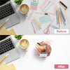 EXERZ Desk Organiser/Mesh Desk Tidy Caddy/Pencil Holder/Multifunctional 360 Rotating - Light Pink
