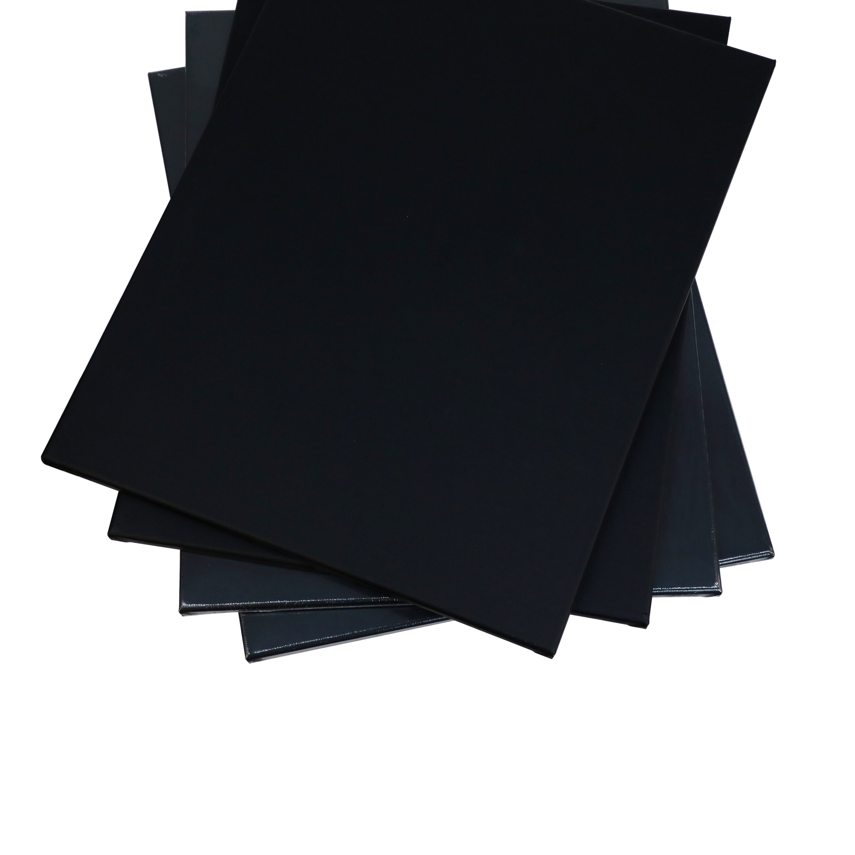 Exerz 40x50cm Black Canvas 1.7cm Stretched Artist Canvas - 280GSM 100% Cotton - 4PK