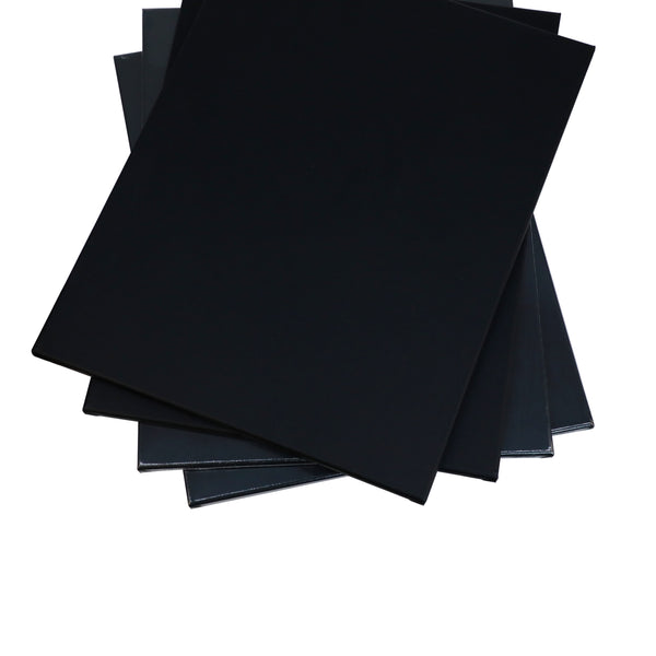 Exerz 40x50cm Black Canvas 1.7cm Stretched Artist Canvas - 280GSM 100% Cotton - 4PK