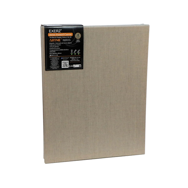 Exerz 40x50cm Linen Stretched Canvas 4pk 1.7cm 280GSM