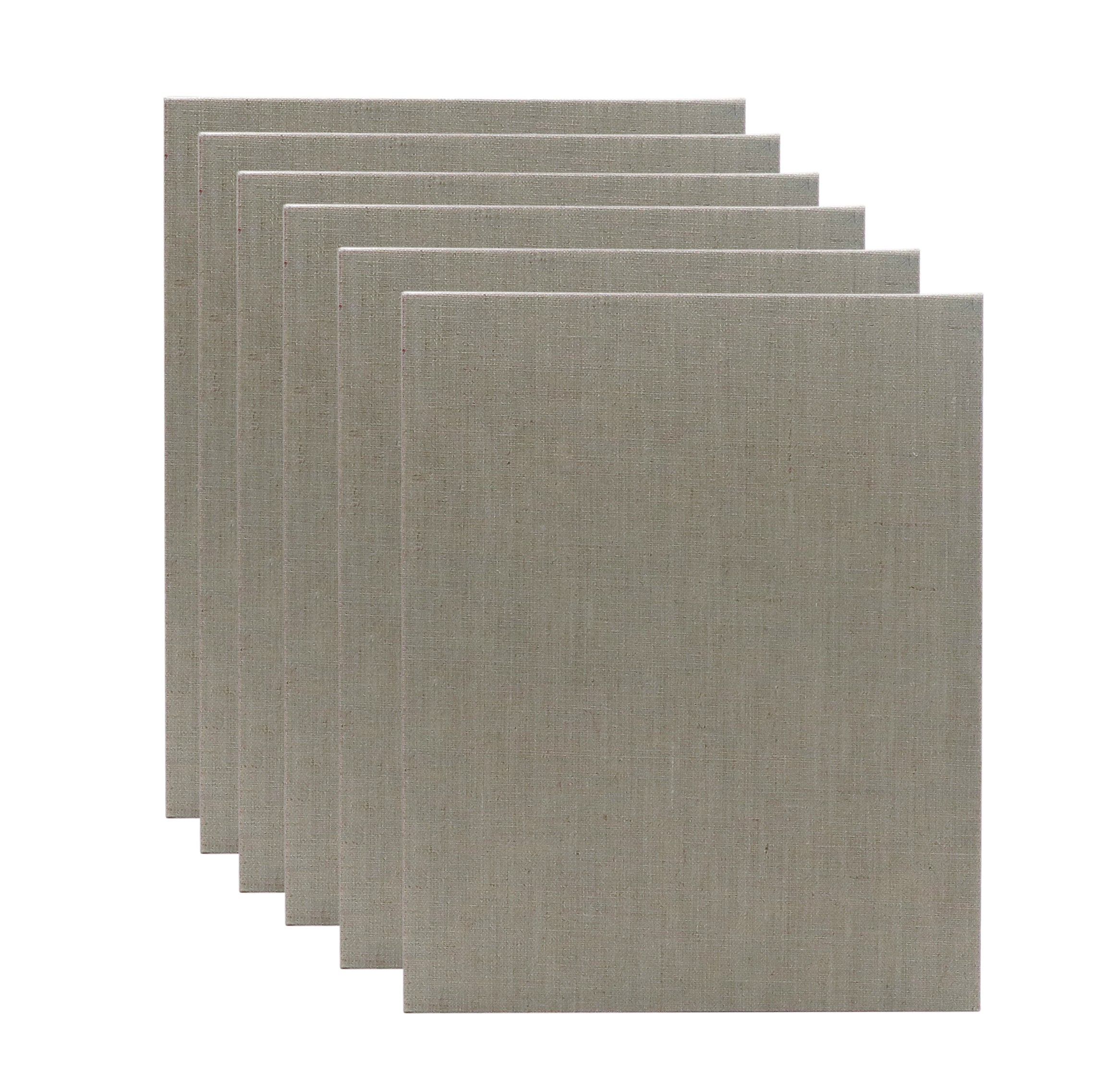 Exerz 24x30cm Linen Canvas Panels 3mm 6pcs - Canvas Board 280gsm