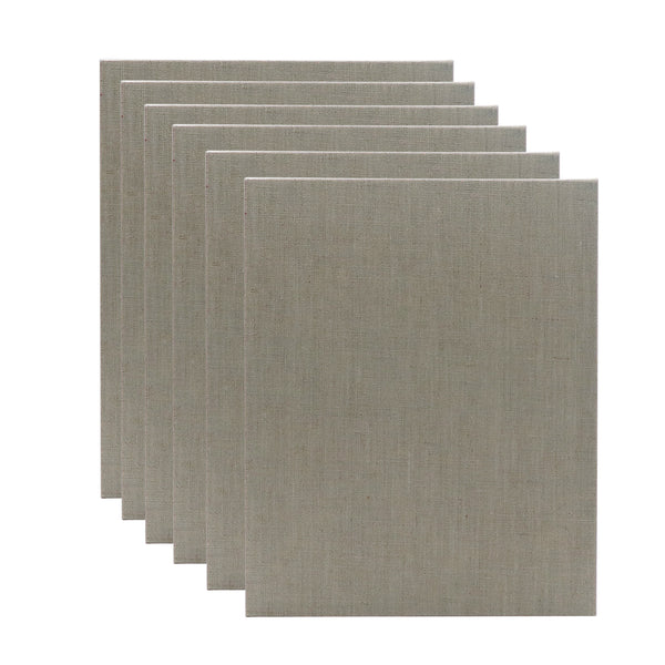 Exerz 24x30cm Linen Canvas Panels 3mm 6pcs - Canvas Board 280gsm