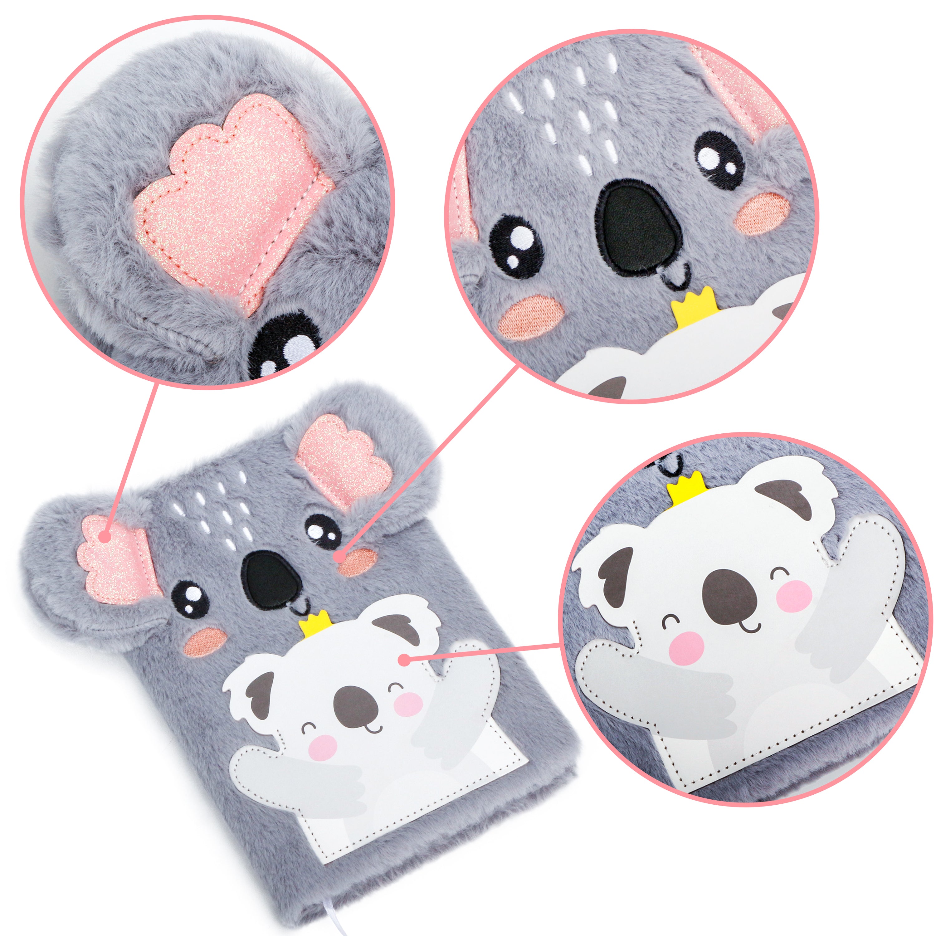 EXERZ Koala Notebook A5 With an Extra Pocket/Pen Holder -160 Pages