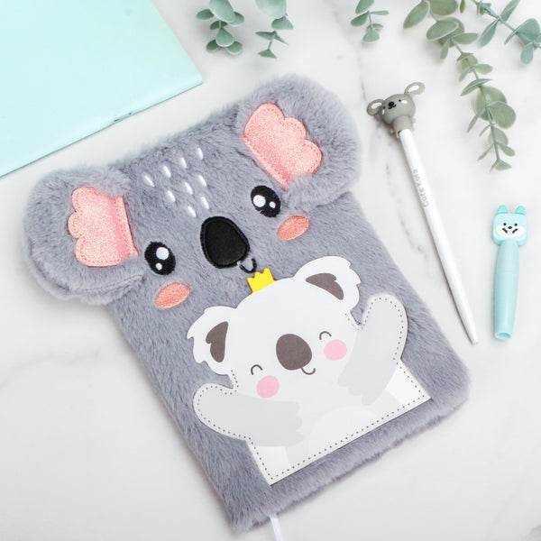 EXERZ Koala Notebook A5 With an Extra Pocket/Pen Holder -160 Pages