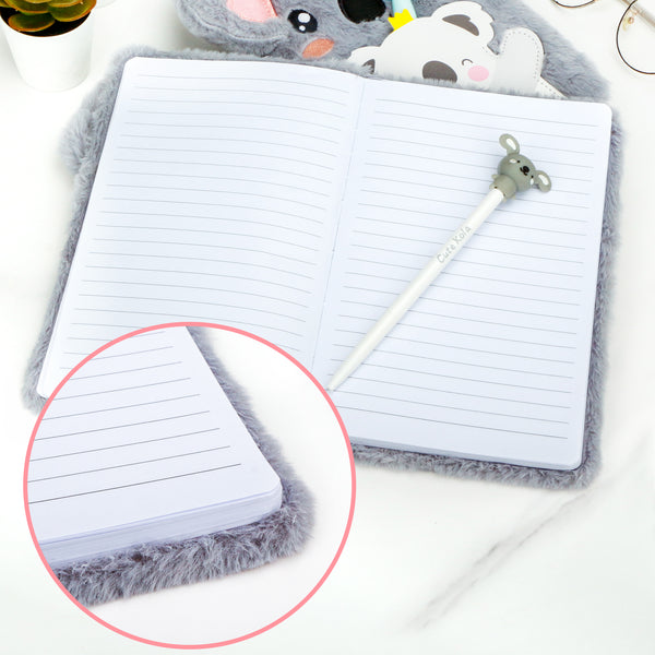 EXERZ Koala Notebook A5 With an Extra Pocket/Pen Holder -160 Pages