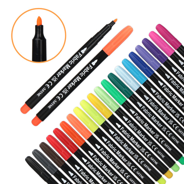 Artme Fabric Pens 20pcs, Textile Markers