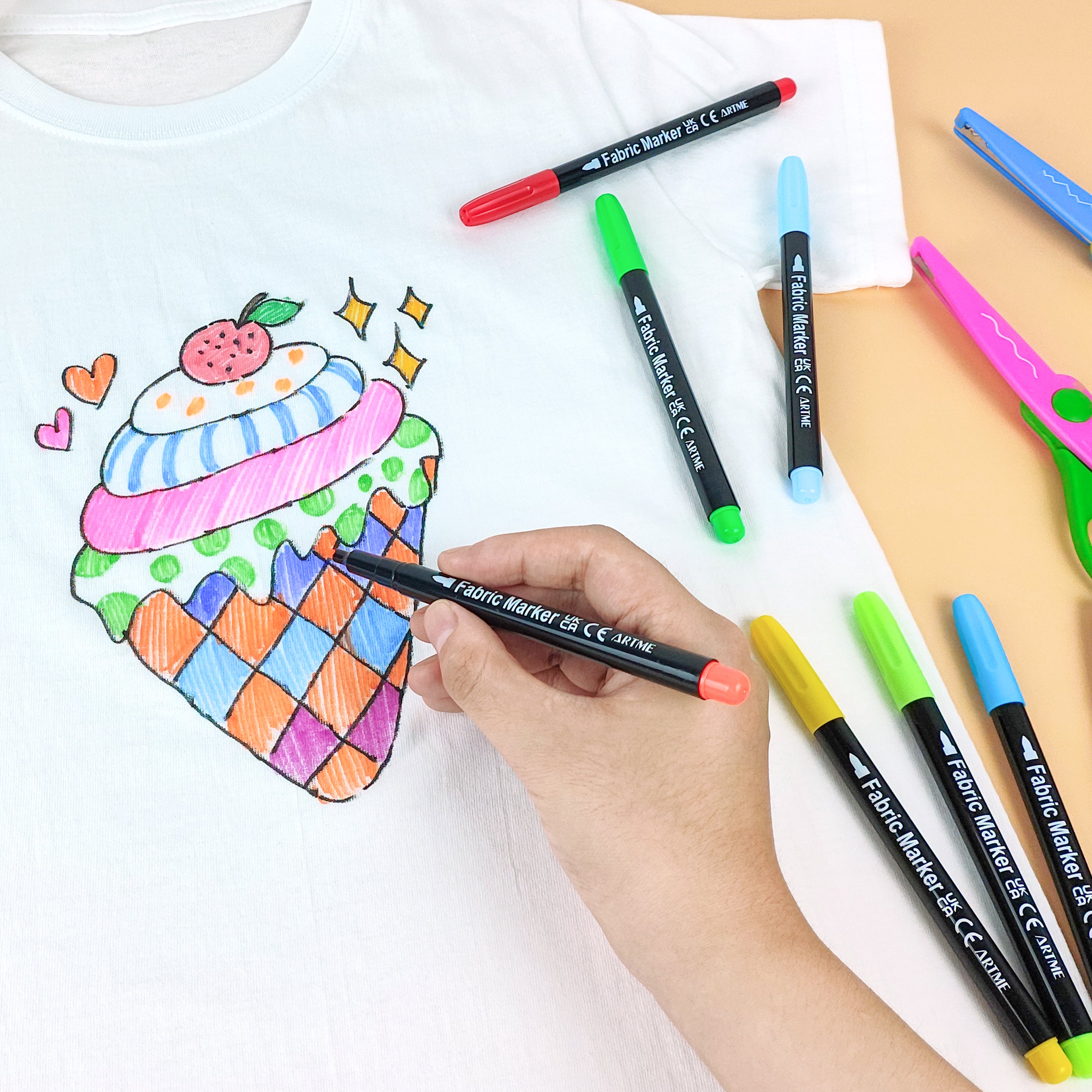 Artme Fabric Pens 20pcs, Textile Markers