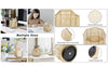 EXERZ Desk Organiser/Mesh Desk Tidy Caddy/Pencil Holder/Multifunctional 360 Rotating - Golden