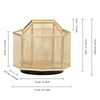 EXERZ Desk Organiser/Mesh Desk Tidy Caddy/Pencil Holder/Multifunctional 360 Rotating - Golden