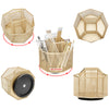 EXERZ Desk Organiser/Mesh Desk Tidy Caddy/Pencil Holder/Multifunctional 360 Rotating - Golden