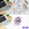 EXERZ Desk Organiser/Mesh Desk Tidy Caddy/Pencil Holder/Multifunctional 360 Rotating - Light Purple
