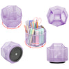 EXERZ Desk Organiser/Mesh Desk Tidy Caddy/Pencil Holder/Multifunctional 360 Rotating - Light Purple
